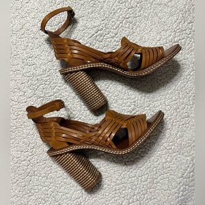Tory Burch Pecha Woven Block Heel Sandals
